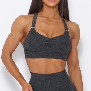 Bombshell Sportswear Curves Perfection Sports Bra in Charcoal